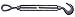 212 Main Hook & Eye Turnbuckl 0.25 x 4 in. Hot Dipped Galvanized