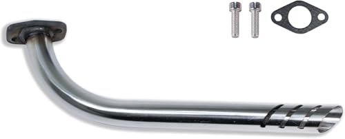 JMCHstore Header pipe for Baja Doodle Bug DB30 (Blitz, Dirt Bug, Racer) 97cc Mini Bike (Silver)