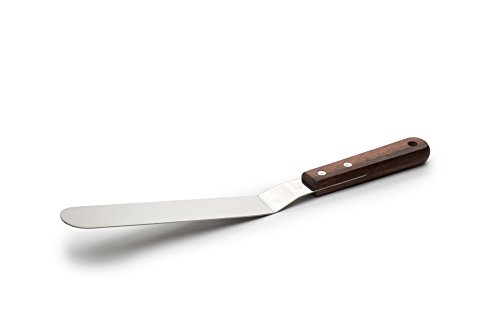 Fox Run Offset Icing Spatula, 8-Inch Stainless Steel Blade, Wood Handle #TOP22