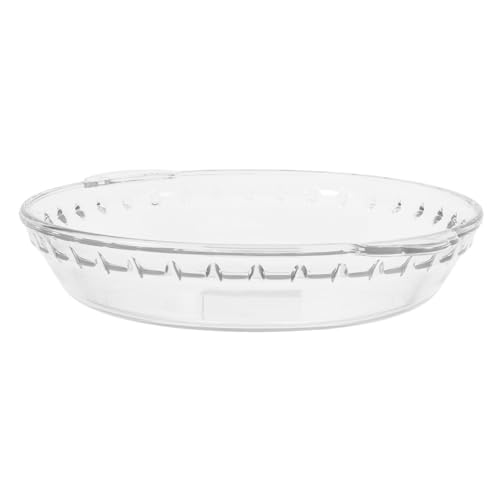 ABOOFAN Tapa de cristal para horno microondas. plato Bandeja cubierta de vidrio para microondas para alimentos moldes para pasteles profundos utensilios para hornear de vidrio Transparente