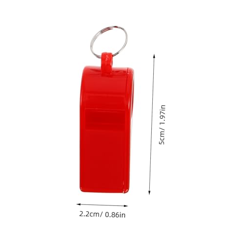 2 Pitos Plásticos Rojos con Cordón para Deportes y Supervivencia miniatura 2