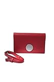 Cuir Hannah Bazaar UK Petit sac à bandoulière ou pochette en cuir galet rouge, Rouge, Small