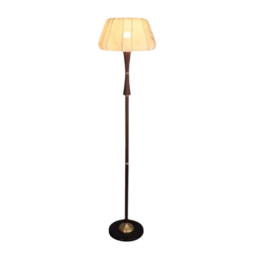 BLMAGS Solid Wood Floor Lamp Living Room Vertical Sofa Next To The Floor Lamp Cloth Lampshade Floor Lamp Retro Floor Lamp