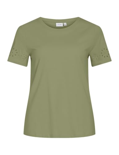 Vila Viemira Open O-Neck S/S Top, Saga, M