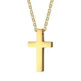 Genérico para hombres, mujeres Ropa diaria Joyería de moda Colgante de cruz de moda Collar de cruces de color plata dorado para mujer Joyería Gran regalo para ella Él