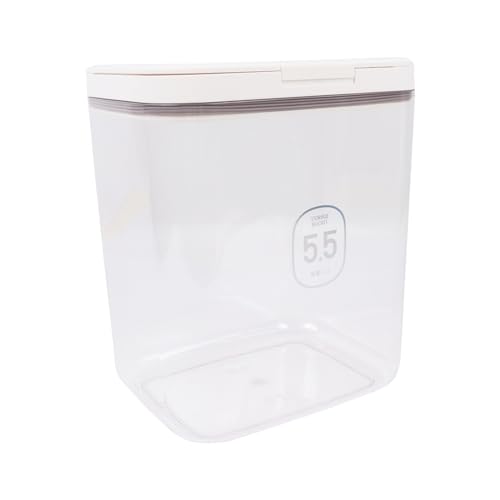 Gzsekken Rice Container 5kg Rice Storage Container Airtight Rice Dispenser with Lid and Measuring Cup Rice Box One-Click Pop-Up Design BPA Free Plastic Dry Food Bucket for Kitchen Grain,Beans, Flour