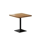 square wood table seats 8 Gran compatibilidad: El diseño compacto y compacto de la mesa auxiliar de nogal es ideal para diversos espacios, como cafeterías, restaurantes de comida rápida y hogares pequeños, con un estilo sencillo y versátil.