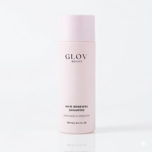 Glov Beauty Hair Renewal Shampoo Purifying and Revitalizing Formula with Apple Stem Cells Keratin Amino Acids Argan Oil Biotin & Green Tea Gentle Daily Cleanser for All Hair Types