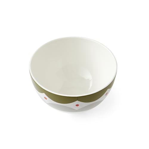 Image of Spode Kit Kemp 6 inch Geo Bowl | Geometric Abstract Design | Porcelain | Dishwasher and Microwave Safe | Ideal for Pasta, Cereal, Soup, and Rice | Home & Gathering Use