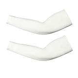 DuomaiJJ Arm Sleeve 2 Stücke Großer EIS Seiden Ärmel Sonnenschutzeis Unisex Ellbogen Und Armwächter-weiß-XXL Gerade Zylinder