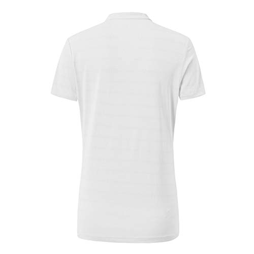 Basudam Women's Golf Polo Shirts V-Neck Short Sleeve Collarless Tennis Running T-Shirts Quick Dry White L #TOP2