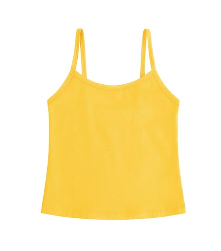 Image of QBK Girls Tank Tops Toddler Camisole Cotton Cami Spaghetti Strap Undershirts for Girls 2T-12Years