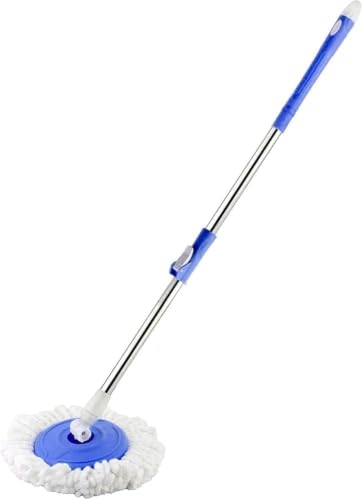 Image of Feyora Mop Stick for Floor Cleaning, 360 Degree Spin Mop Stick Rod with Microfiber Refill Standing Magic Pocha with Easy Grip Handle Floor Cleaning Supplies Product for Home, Office (Multicolor)
