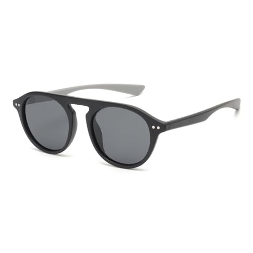 Lunettes de soleil rondes polarisées anti-éblouissement et légères UV400