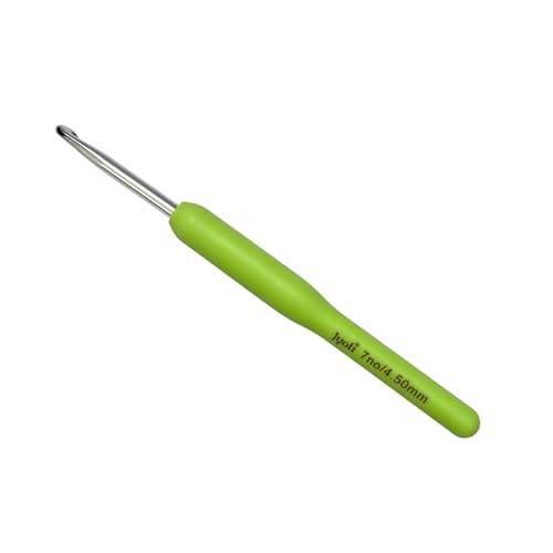 Image of Ushaworks Crochet Hook Soft Grip Crochet Needle with Aluminum Hook Comfortable Yarn Tool for Crochet Needles, Knitting Needles, Crochet Kit, Knitting Kit, Knitting Needle Set, Crochet Needle, Crochet Set 1 Pcs (Crochet hook, 7no /4.50MM)