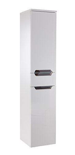 Schildmeyer Hochschrank, | In Weiß Hochglanz | 35.5 x 159.5 x 33 cm - City Schildmeyer Hochschrank, | In Weiß Hochglanz | 35.5 x 159.5 x 33 cm