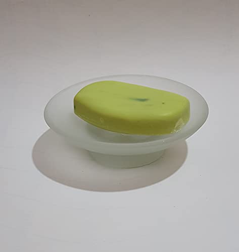Pure Source India Glass Soap Dish for Bathroom Or Kitchen, (3.25 Inch)
