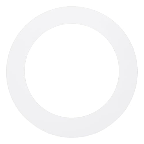 uxcell Goof Rings 4.5" x 6.3" Steel Flat Goof Trim Ring Matte White