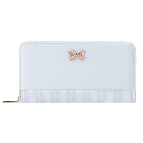 Sunwel Fashion Cute Wallets Girls Coquette Bow Small Wallet Pink Aesthetic with Card Slots ID Window Purse for Women