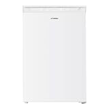 Hyundai Congelatore verticale bianco HCV855501E, capacità 80 litri, sistema ciclico, 4 stelle, porta singola direzione, basso livello sonoro, efficienza energetica classe E