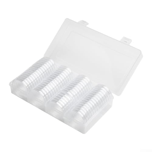 Contenedor transparente redondo para monedas 40mm miniatura 7