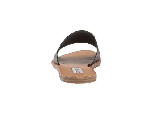 Steve Madden Steve Madden Women's Grace Flat Sandal, black leather, 7.5 M US