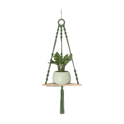 Tapisserie tissée pour angles vides : étagère murale plantes
