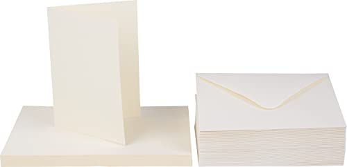 Image of Craft UK 50 Ivory Cards & Envelopesc C6, Card, 9 mm