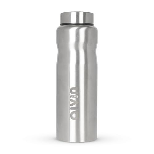 Image of Aivin Iceland Stainless Steel Water Bottle | Leak proof & break-proof | Lid is sealed by a silicone ring | Best Usage for Office /School /College /Gym /Picnic /Home /Fridge |1 Litre | Silver (Iceland)