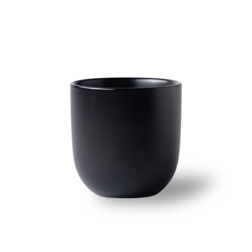 CREMA Coffee Products - LENNY Latte Mug, 9oz, Coffee, Cappuccino or Tea Cup, For Espresso Machines, Black