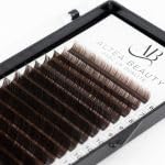 Extension de cils L brun intense faits main de qualité supérieure