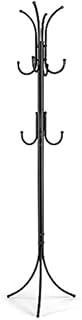 anzaar Coat Rack Freestanding, Coat Tree Hat Hanger Holder 11 Hooks for Jacket Umbrella Tree Stand with Base, Entryway Furniture for Home Office Floor Hanger Organizer Metal Coat Rack