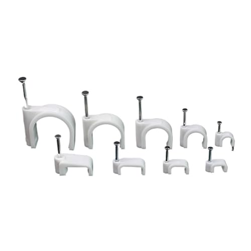 Clips de cables planos para fijar líneas telefónicas sin desorden en la pared, 100 piezas 2