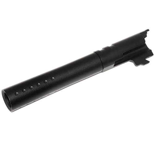 Airsoft Softair Ausrüstung Bell 127mm Non-Threaded Outer Barrel Außenlauf ohne Gewinde für Bell Tokyo Marui 1911 GBB Pistole Schwarz Cover