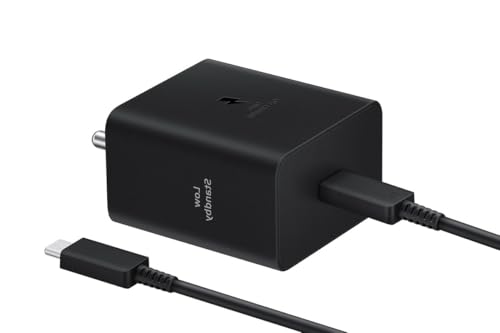 Image of Samsung 45W GaN Type-C Charger with 1M Cable Compatible with Samsung S25 /S25 Plus /M35 /F05 /M15 /F15 /A15 /A14 /M14 /F14 /M34 /F34 /S24 Ultra /S23 FE /Z Fold /Flip, Fast USB-C Adapter for Phone & Tablet P