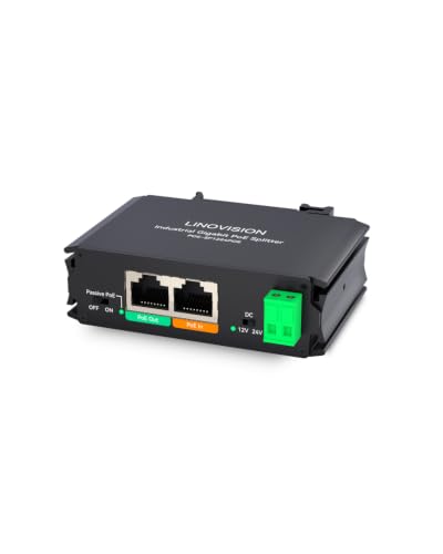Image of LINOVISION 2026 Upgraded Industrial Gigabit 30W PoE Splitter, Switchable 12V /24V DC and Passive PoE Outputs, Compatible with UB Loco5AC Wireless Bridge, for IP Cameras and IoT Devices