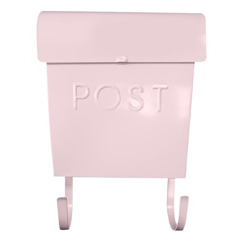 Image of NACH Mailboxes for Outside Wall Mount, 12 x 11.2 x 4.5 inch, Pink Wall Mounted Mailbox, Waterproof Mailbox with Outdoor Newspaper Holder - The Euro Mailbox