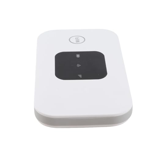 Image of Portable 4G Mobile WiFi Hotspot Router - White 4G WiFi Device for Phones, Laptops, and Tablets, Supports 10 Users, 2100mAh Battery, Lightweight Travel Router