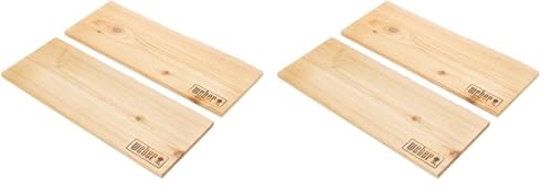 Weber Zendernholz Räucherbretter - Groß (40 x 15cm), 4er Pack, süßes, mildes Aroma, ideal für Käse, Gemüse, Fisch und Geflügel, aus natürlichen Holzarten (17831)