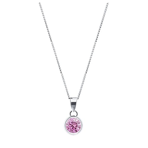 Image of Parnika 925 Sterling Silver Heart Solitaire Zircon Pendant for Women and Girls | Gift for Women n Girls | With Certificate of Authenticity | Pendant Only | Locket|