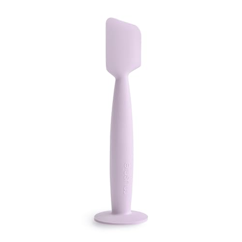 Image of mushie Diaper Cream Applicator Soft Silicone with Suction Base (Soft Lilac)