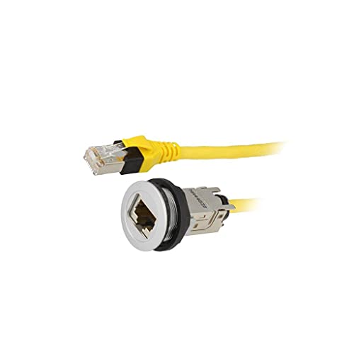 Socle RJ45 har-port HARTING 0,2m connecteur traversee de cloison pour tableau de bord