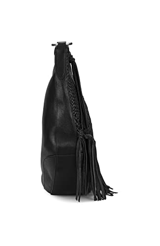 Frye Melissa Woven Large Scooped Hobo, Black #TOP4