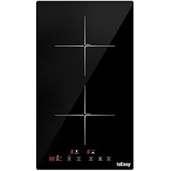 Placa Induccion Encastrable Placa de inducción doble eléctrica de inducción (Autarkic, 3400W, 2 fuegos, 29 cm, empotrado, táctil, temporizador, cristal cerámica)