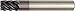 WIDIA Hanita TR4S4710004 4S47 HP Finishing End Mill, 0.375" Cutting Dia, Carbide, TiAlN Coating, RH Cut, 0.375" Shank Dia, 6-Flute