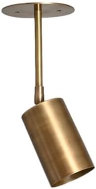 Mid Century Modern Brass Long Ceiling Spotlight Fixture, Adjustable Cylinder Directional Light for Kitchen, Living Room, Gallery, Bedroom – Handmade Solid Brass Focus Lamp 1 Piece (Polished Brass)