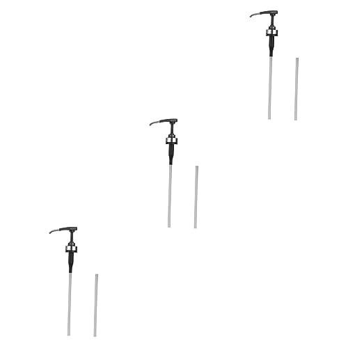 Cabilock 3pcs Food Grade Metal Nozzle Squeeze Bottle Pump for Oyster Sauce Ketchup