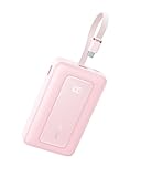 Anker Power Bank 20000mAh 30W, Caricabatterie Portatile ad Alta Velocità con cavo USB-C Integrato, per iPhone 17 Pro Max/16/15, MacBook, Galaxy e Altro(20000mAh, Rosa)