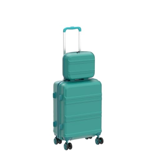 Kono Carry On Luggage Set Airline Approved Lightweight PC+ABS Carry On Suitcase with TSA Lock Spinner Wheels Durable Luggage Hardside Turquoise