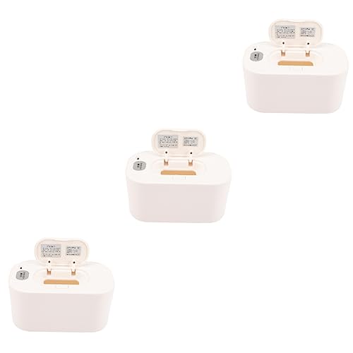 TOYANDONA 3 Uds Toallitas Húmedas Contenedor De Pañuelos Soporte USB para Estuche Cargado Calentadores De Hotel Al Aire Dispensador Infantil Hogar Blanco Toallitas Portátiles Papel